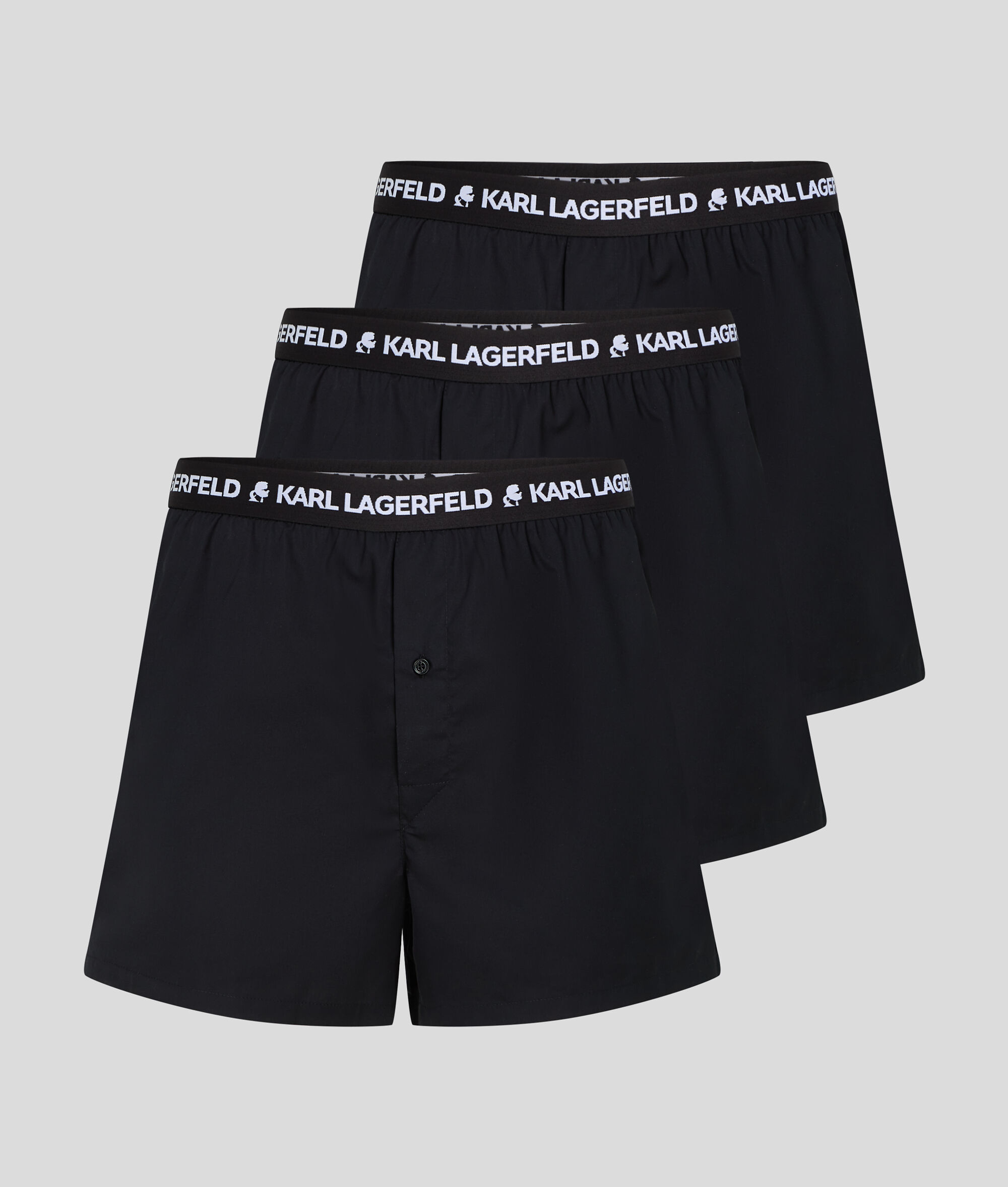 (image for) Affordable KARL LOGO WOVEN BOXER SHORTS – 3 PACK